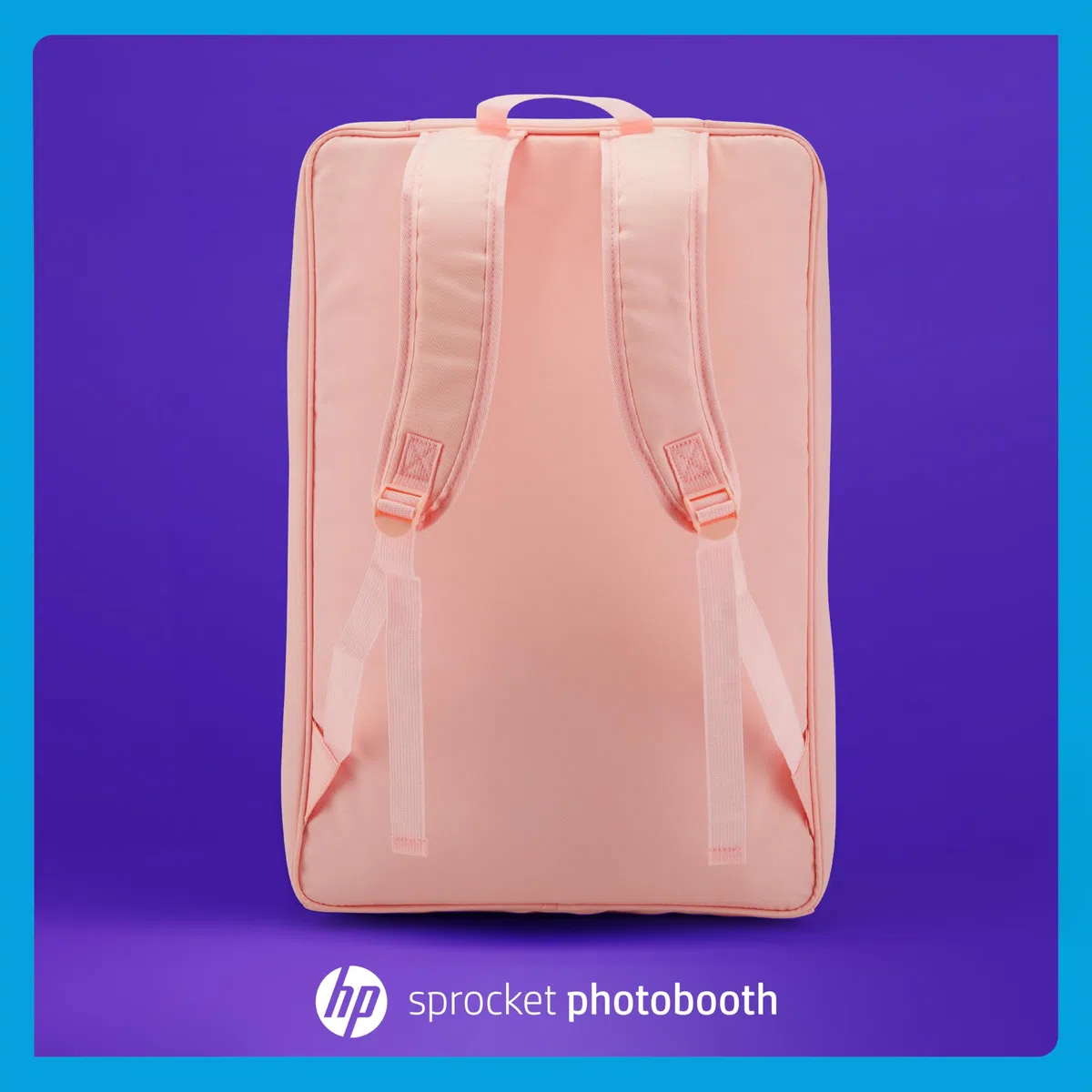 HP Reiserucksack für Sprocket Photobooth – Gepolsterte Tasche mit verstellbaren Schultergurten und Front-Reißverschlusstasche (Rosa)