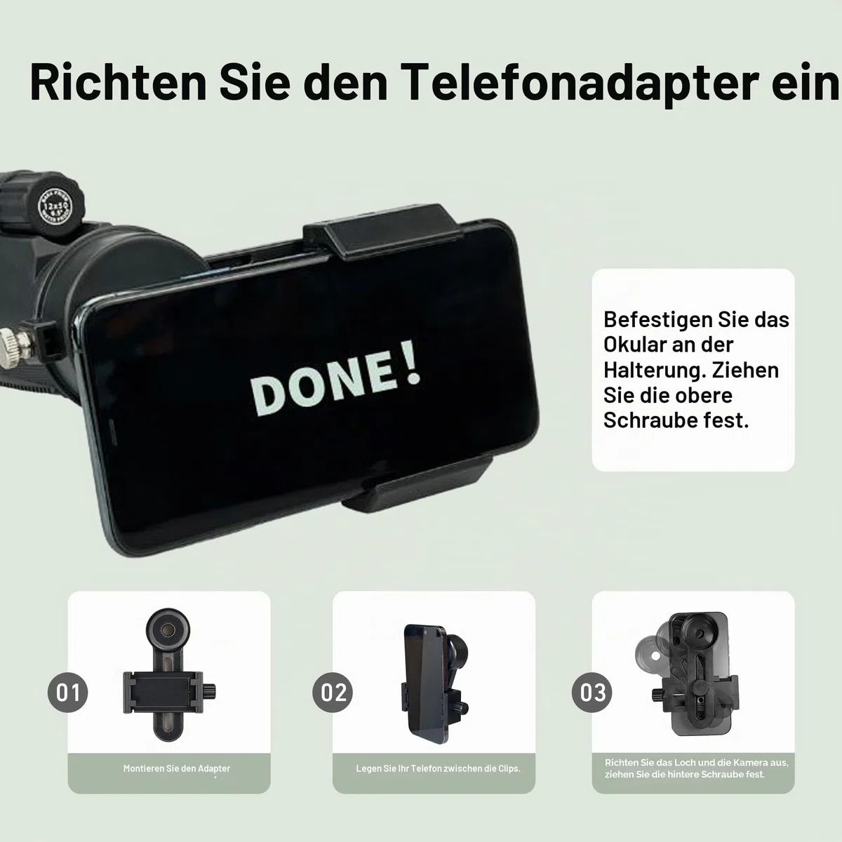 Gosky 15x52 HD Monokular für Erwachsene - High Powered mit Stativ, BAK4 Prisma & FMC-Objektiv, Bluetooth Kamera Fernbedienung - Kompakt für Jagd, Vogelbeobachtung, Wandern