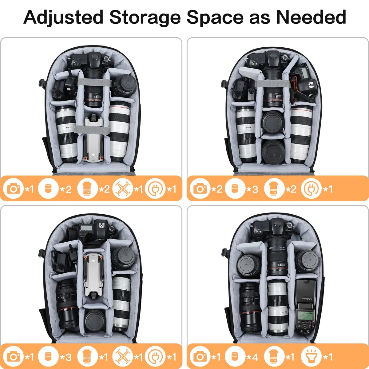 MOSISO Kamera Rucksack, DSLR/SLR/Spiegellose Fotografie Kameratasche 15-16 Zoll Wasserdichte Hartschale Hülle mit Stativhalter & Laptopfach kompatibel mit Canon/Nikon/Sony, Schwarz