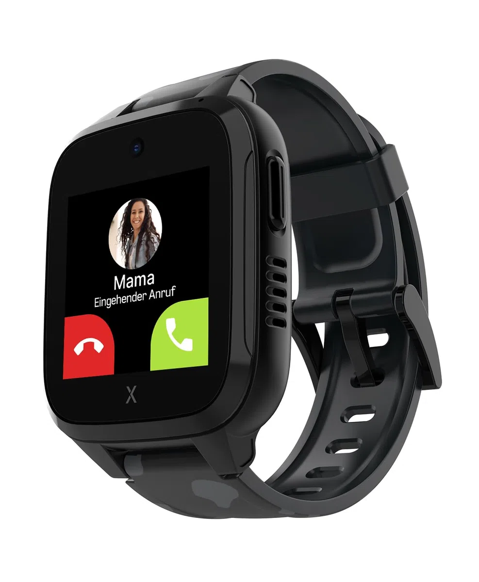 XPLORA XGO 3 wasserdichte Kinder Telefon Uhr 4G Anrufe Nachrichten Schulmodus SOS GPS Kamera Schrittzähler 2 Jahre Garantie SCHWARZ