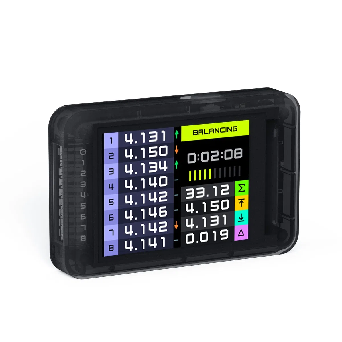 ISDT BL8 LiPo-Akku-Prüfer 2S-8S Smart Active Balancer XH2.54 Zellenspannungstester für RC-Akkus mit hochpräziser Farbbildschirm-App und Fernbedienung