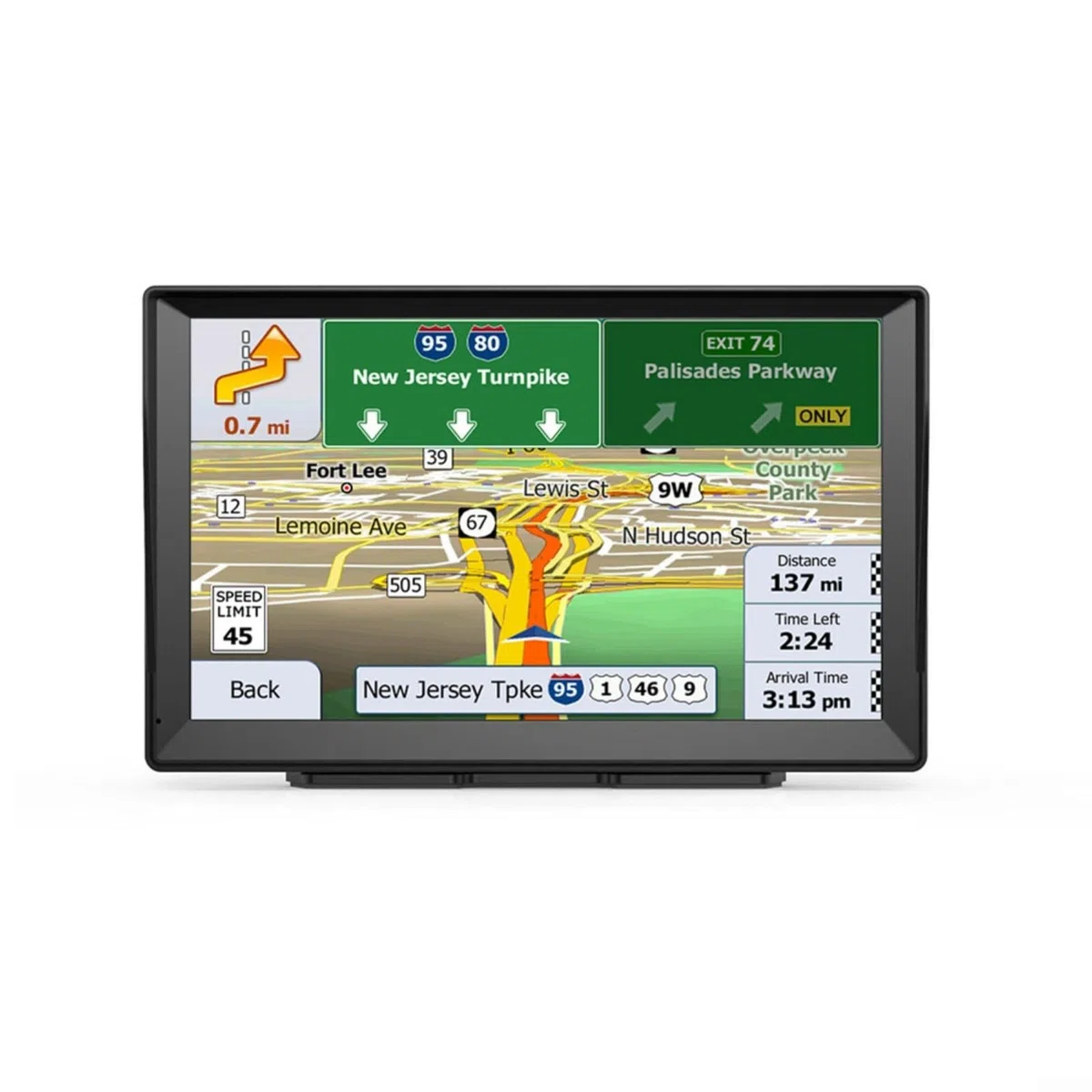 9 Zoll GPS Navigation für LKW Nutzfahrzeuge 2024, Offline Europa Karten UK Frankreich Russland, Spurassistent Sprachführung, lebenslange Updates, für Auto SUV RV Semi-Truck