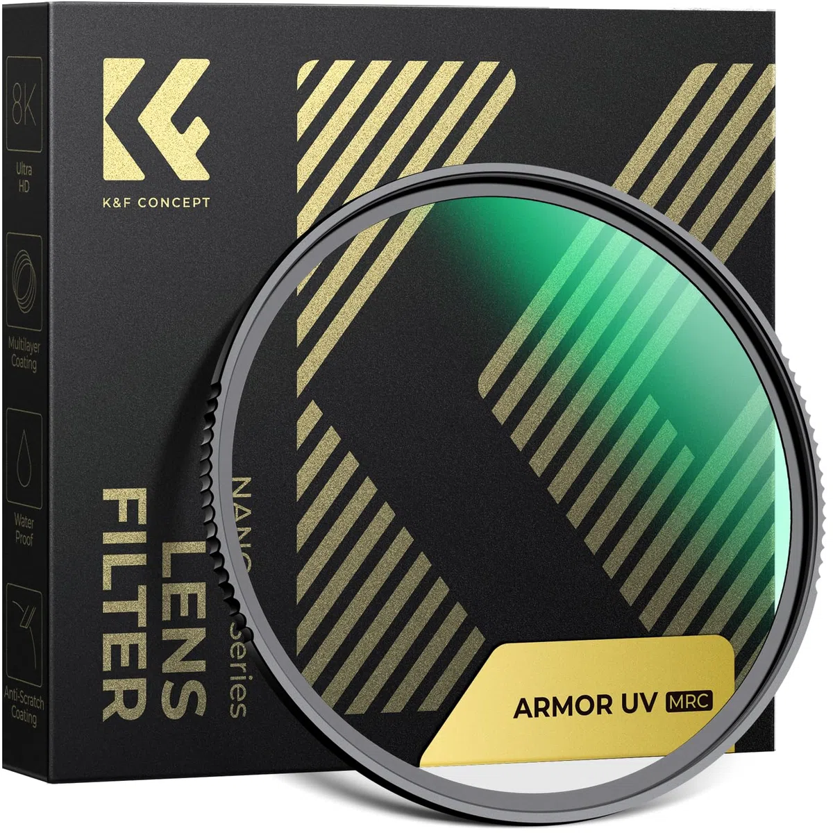 K&F CONCEPT Nano X-Serie Armor UV Filter 77mm, Explosionsgeschützter UV-Filter Schutzfilter