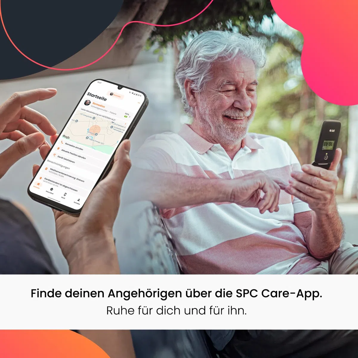 SPC Polaris - 4G Seniorenhandy mit großen Tasten und Notruftaste | Kompatibel mit App für Fernzugriff SPC Care (iOS & Android), GPS-Tracking und Sicherheitswarnungen | Schwarz