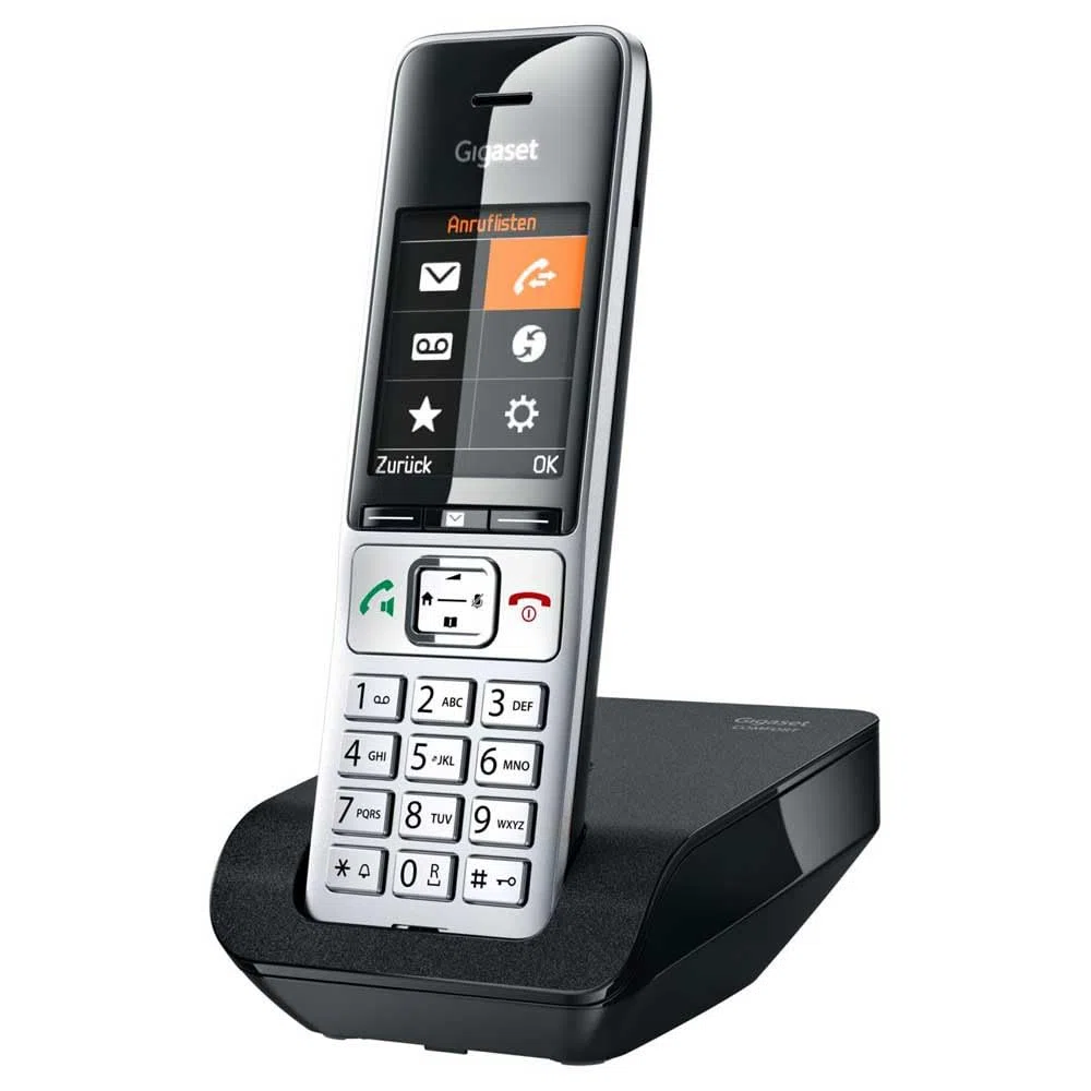 Gigaset Comfort 500 analoges Telefon, Silber/schwarz