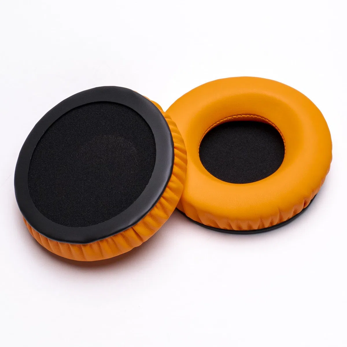Ersatz-Ohrpolster und Kopfbügel-Kissenbezüge aus dickem, weichem Proteinleder, kompatibel mit Pioneer HDJ-X5 X5BT HDJ-X7 X7BT HDJ-X10 DJ-Kopfhörern, mit Memory Foam-Füllung (orangefarbeneKit)