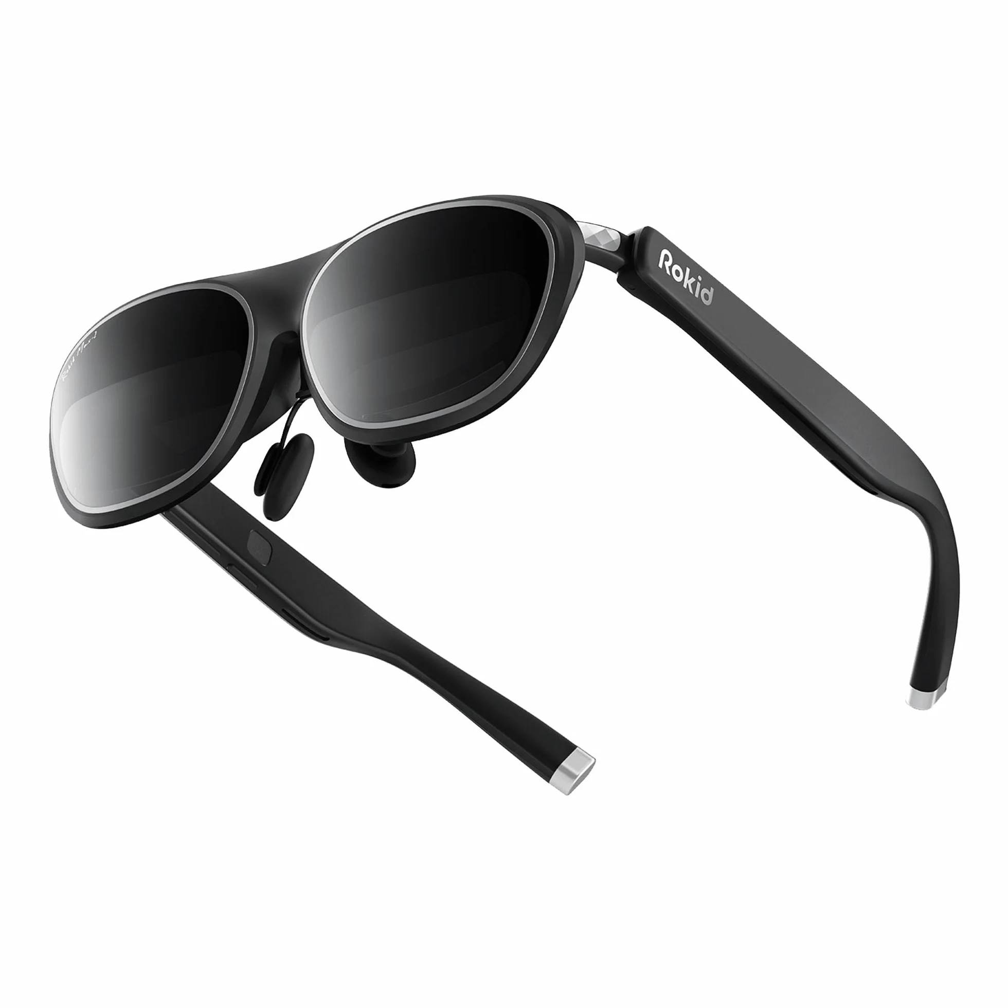 Rokid Max 2 AR Brille Schwarz, 215" Micro-OLED Display, Myopia Adjustable (0-600D), 120Hz, 50° FOV und 600nits Leuchtdichte, kompatibel mit Android und PC/ROG/Steam