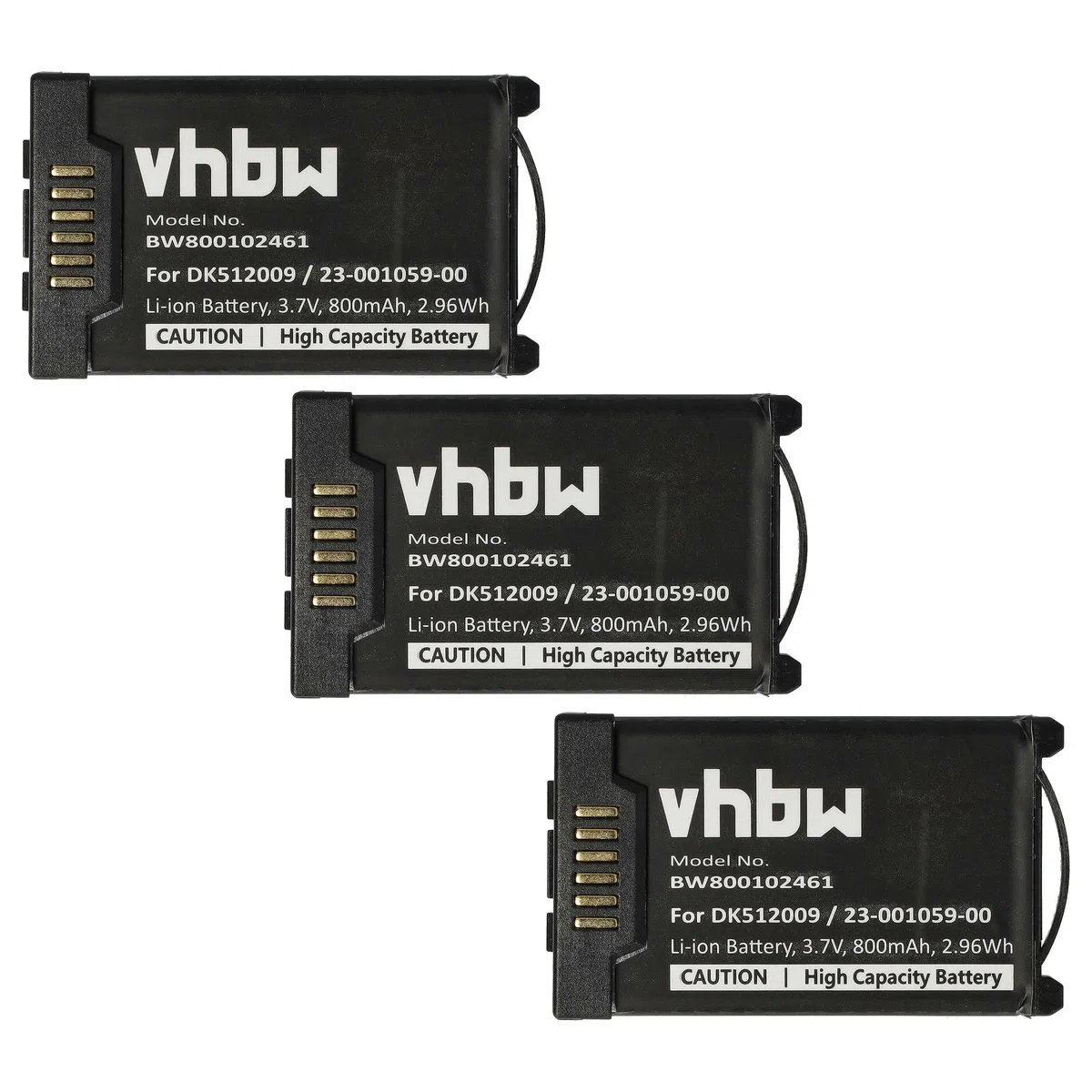 vhbw 3X Akku kompatibel mit Mitel 612d, 622d, 632d, 620d, 622dt, 610d, 612dt, 630d, 600d schnurlos Festnetz Telefon (800 mAh, 3,7 V, Li-Ion)