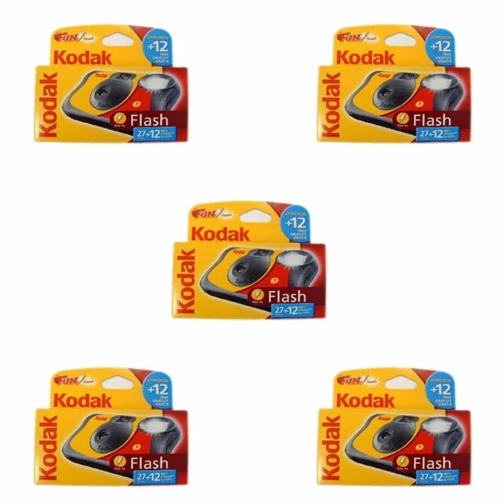 Kodak Fun Flash Einwegkamera 39 Aufnahmen 5 Stück