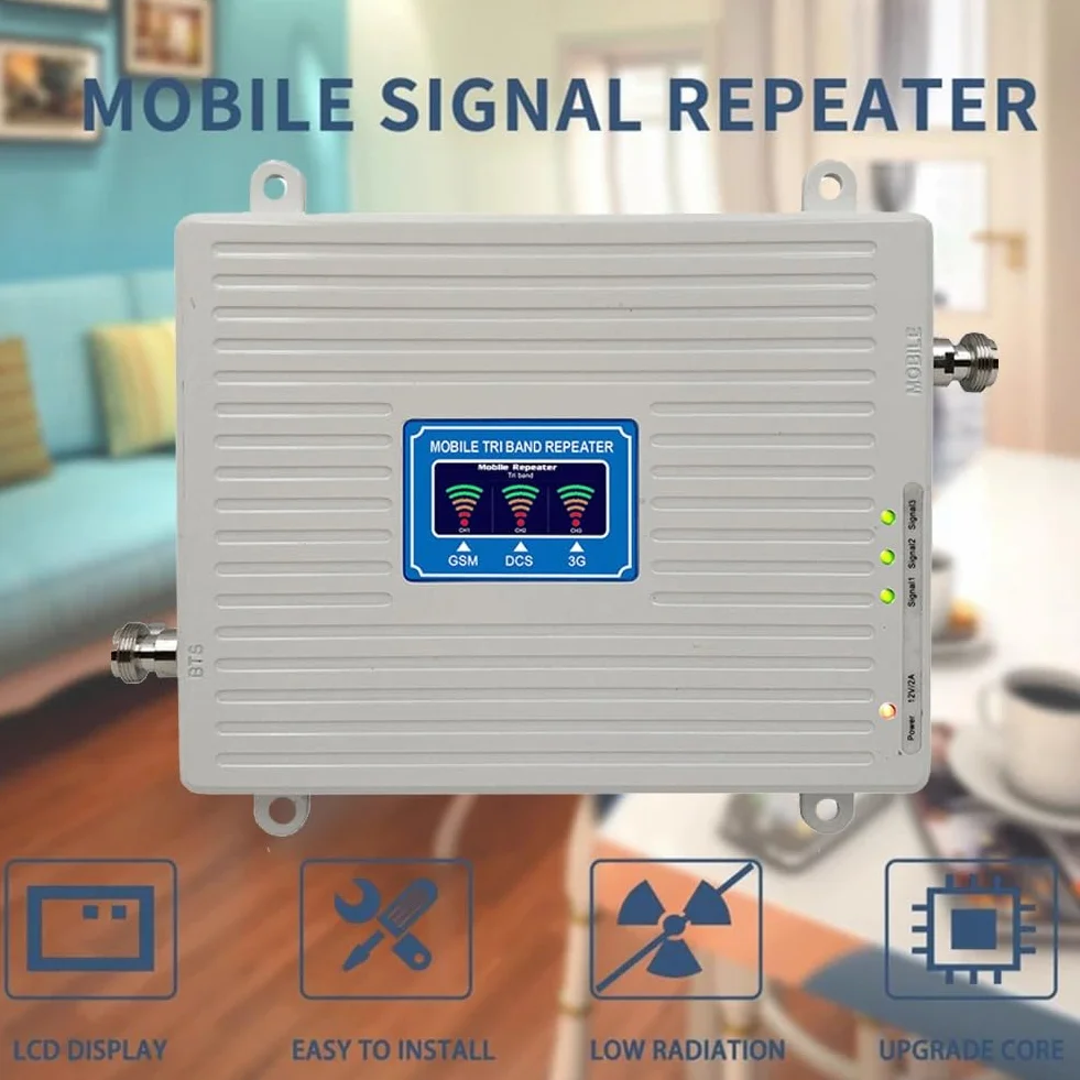 2G 3G 4G 5G Signalverstärker Tri-Band-Verstärker 900 1800 2100 MHz GSM WCDMA LTE Universal-Signalverstärker Repeater EU Stecker