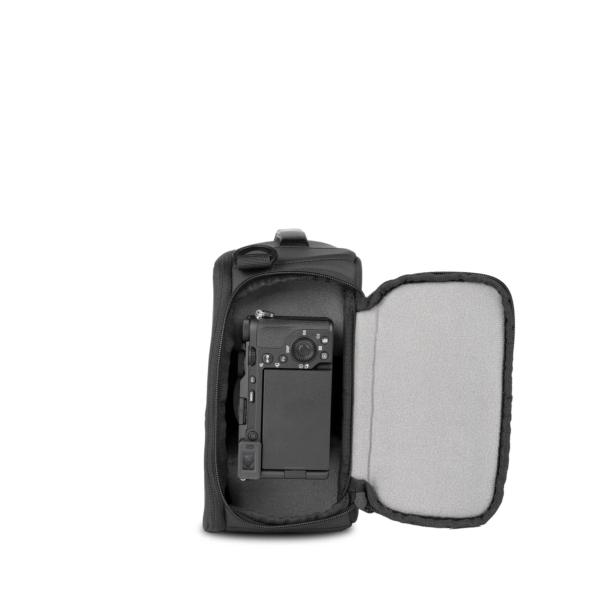 WANDRD Kamera-Würfel: Wetterbeständiger Kamera-Organizer mit weicher grauer Innenseite, modularen Trennwänden und schnellem seitlichem Zugriff, Schwarz , Essential V2, Kamera-Würfel