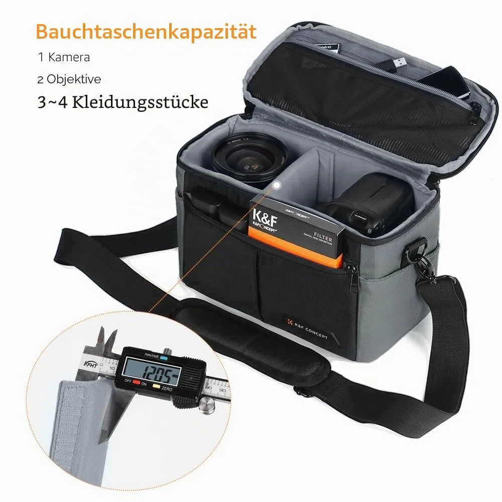 K&F CONCEPT Kamerarucksäcke für Fotografen, riesige Reisetasche, 32L, große Kamerataschen mit Laptopfach und wasserdichter Regenhülle