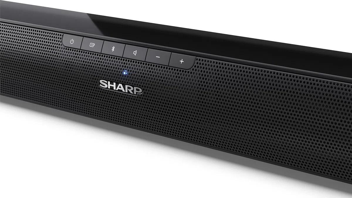 SHARP HTSB100 2.0 Soundbar 75W (USB, Bluetooth, HDMI, Optisch, AUX-In (3,5mm), Breite: 80cm), schwarz