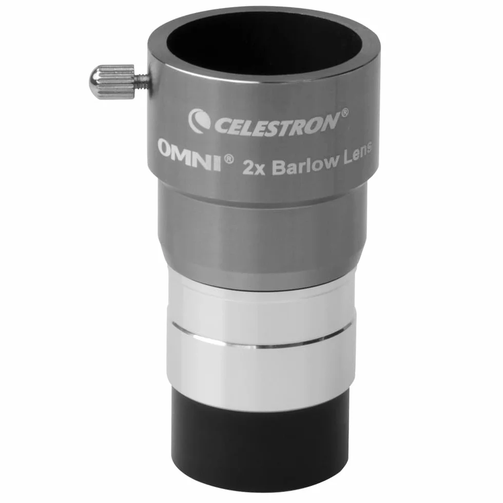 Celestron 93326 Omni Barlow-Linse, Silber, 2 x 1,25 Zoll