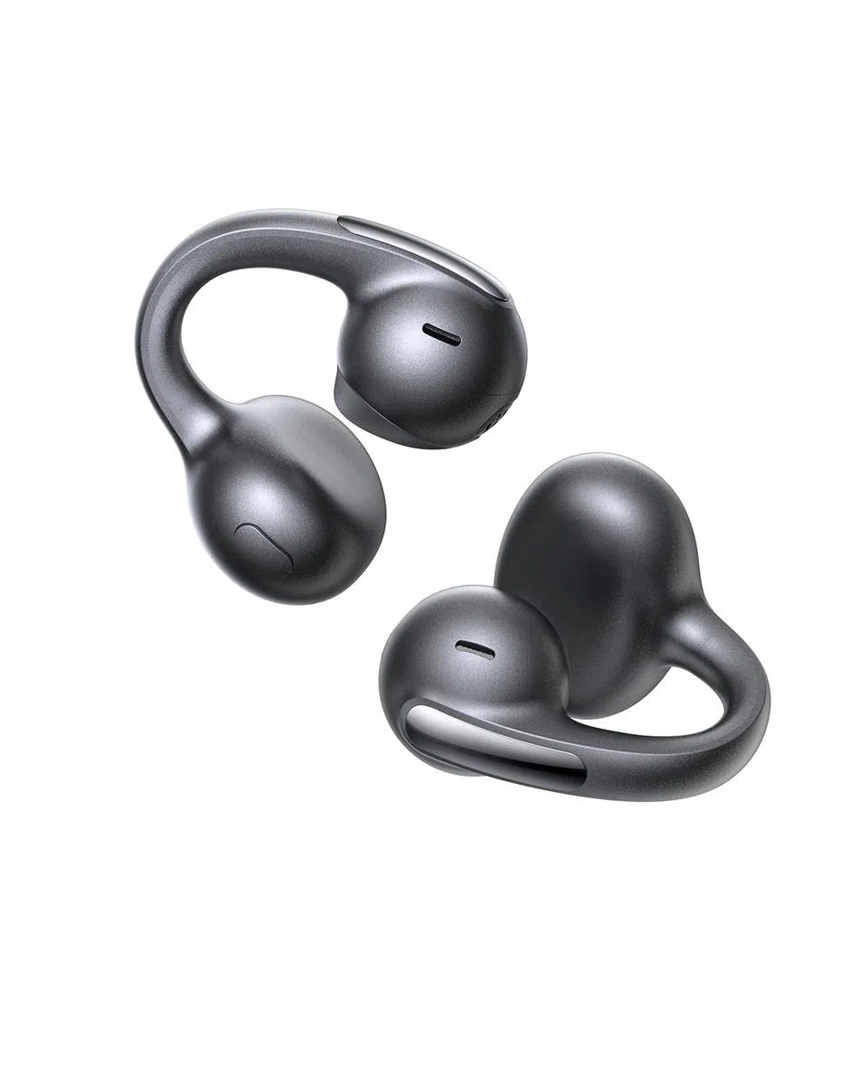 Baseus MC1 Pro Open Ear Kopfhörer, Ohrclip mit Beeindruckender Klang, Adaptiver Bassverstärkung, Bluetooth 6.0, Geräuschunterdrückung bei Anrufen, IP67, 40H Akk, 5,0g Buds - Schwarz