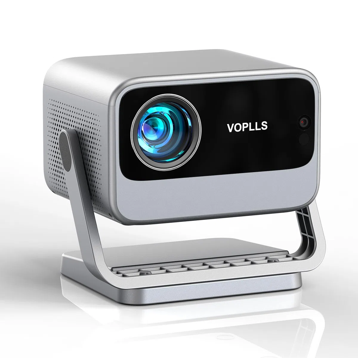 Smart Beamer Offizielle App Projektor 4K mit Autofokus ＆ Trapezkorrektur, VOPLLS 800ANSI 1080P Full HD WiFi6 Bluetooth Beamer Klein Heimkino/Outdoor Projector für Handy (Silbergrau)