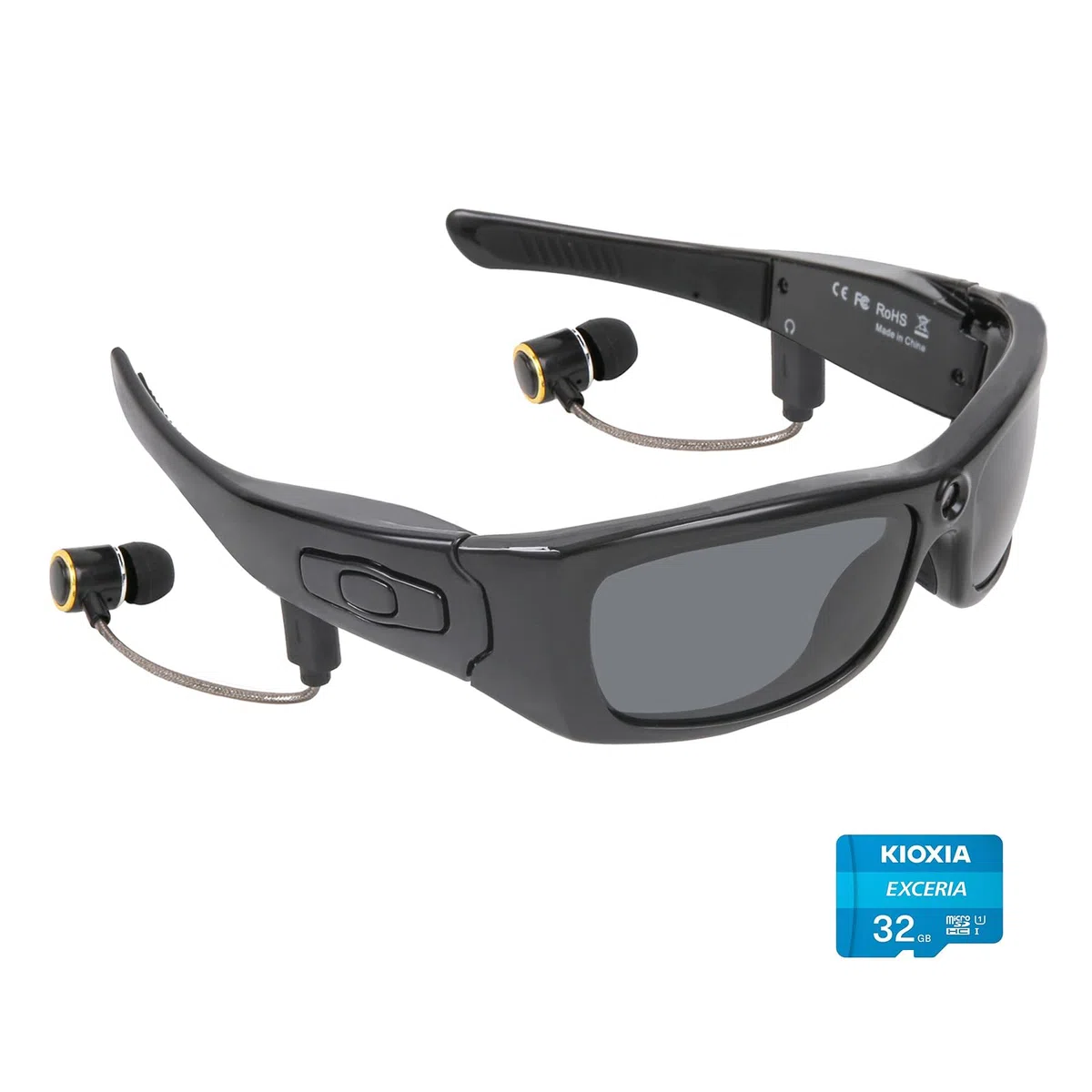 Kamera Sonnenbrille, Bluetooth Sonnenbrille Full HD 1080P Videokamera Brille mit UV-Schutz Polarisierte Linse für Outdoor und Reisen, SM-21B