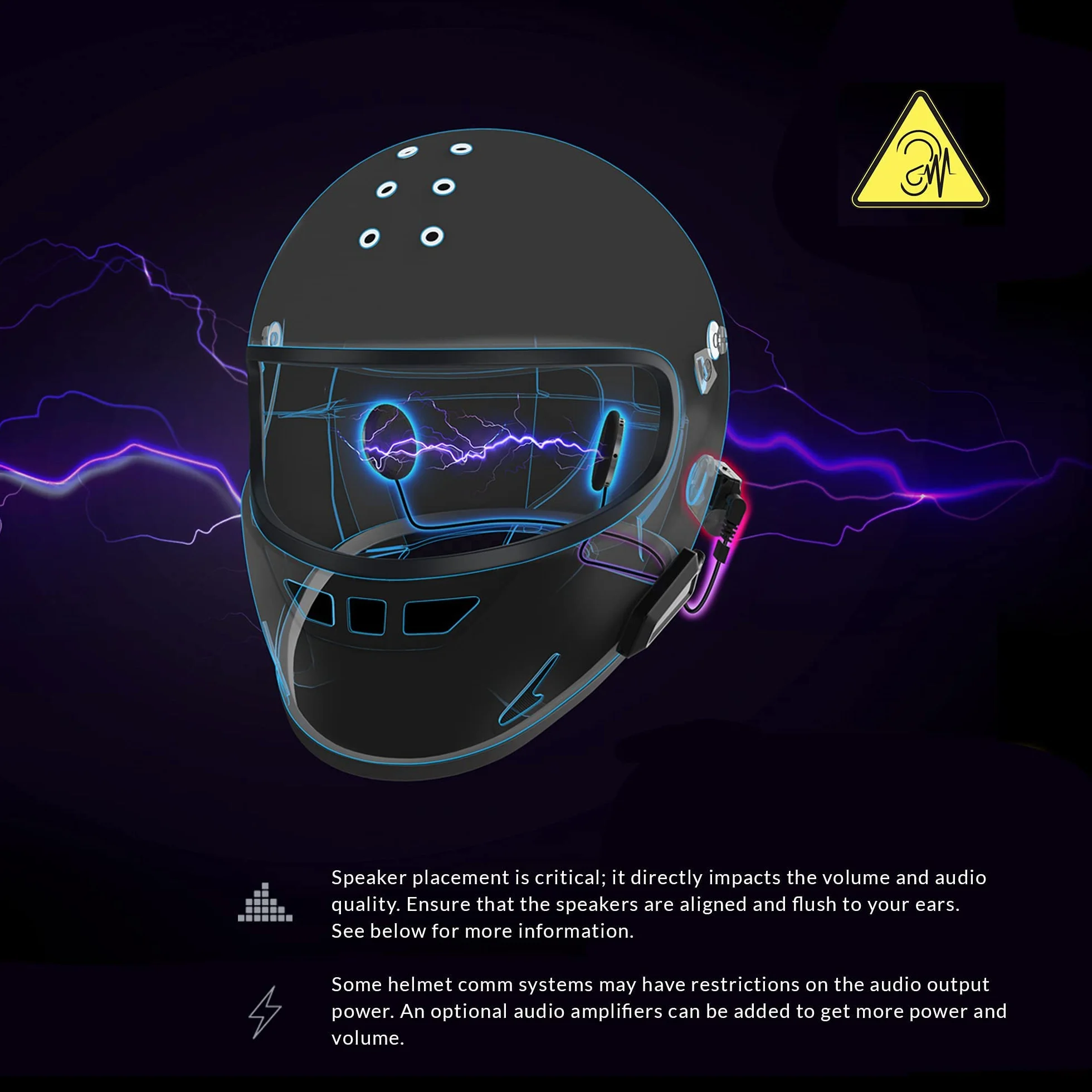IASUS Drop-In Kopfhörer, Volle Reichweite, Audio und Bass für Helm-Kommunikatoren Mit Ohrhörer-Buchse, XSound 2.1 Lautsprecher Passen in Die Meisten Ski-, Snowboard- und Motorradhelme