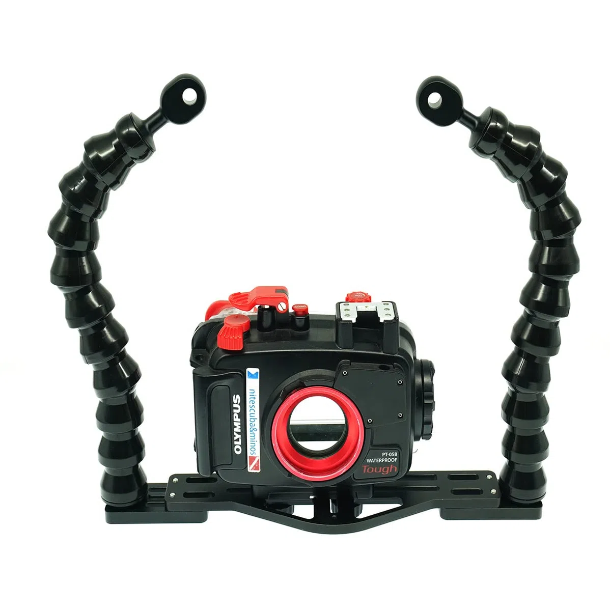 nitescuba Dualen Flexarmen Unterwasser-Kameraschiene Tray – Fotostabilisator für GoPro, RX100, PT-059