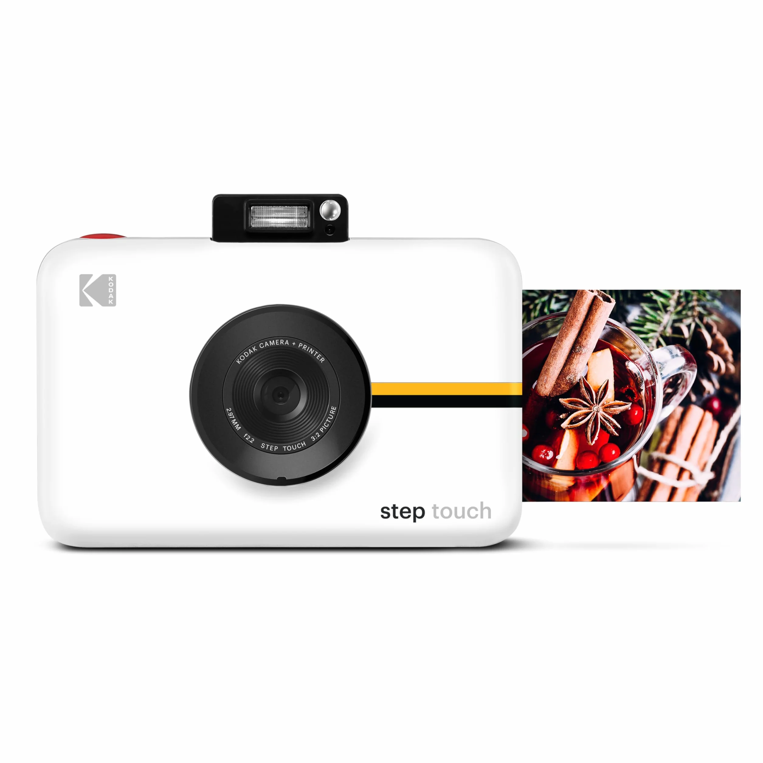 KODAK Step Touch 13 MP Digitalkamera Sofortbilddrucker 3,5-Zoll-LCD-Touchscreen 1080p HD-Video Bluetooth Zink Zero Ink Weiß
