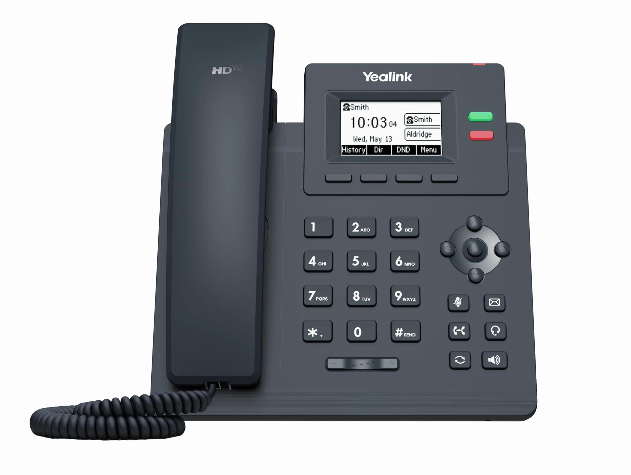 Yealink SIP-T31W IP-Telefon – Business-Telefon mit 2,3-Zoll-Display, WLAN-Unterstützung, 2 SIP-Konten, HD-Sprachqualität, PoE-fähig, für professionelle Kommunikation