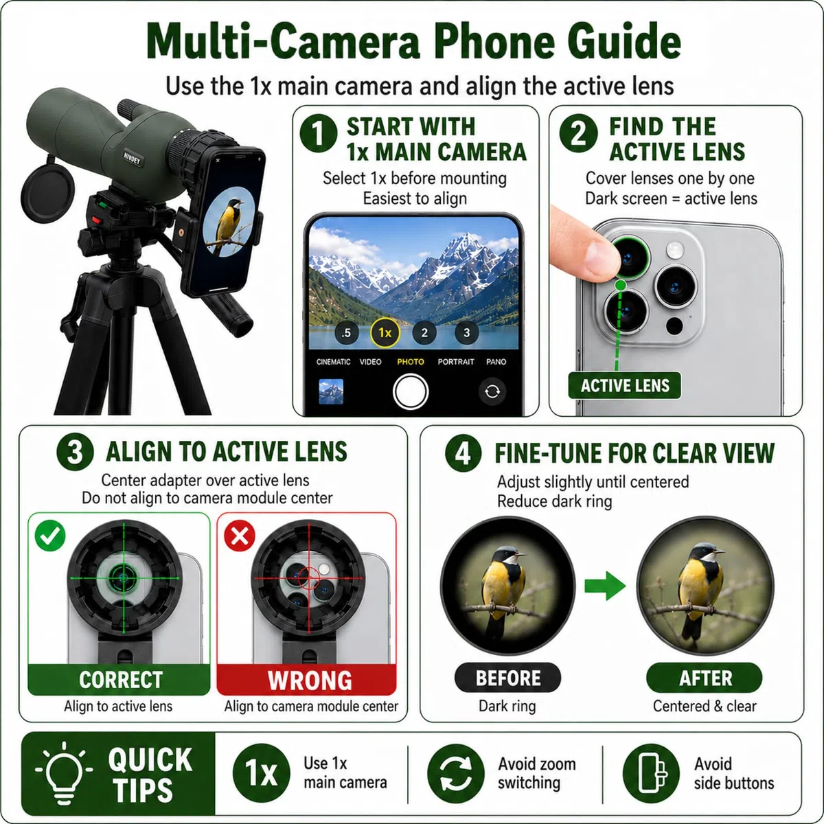 NWDEY 25-75X60 Spektiv mit 51 Zoll Stativ Spektiv für Zielschießen Jagd Vogelbeobachtung Low Light Vision Telefonadapter Tragetasche BAK4 Prisma FMC Objektiv Wasserdicht (ArmyGreen)