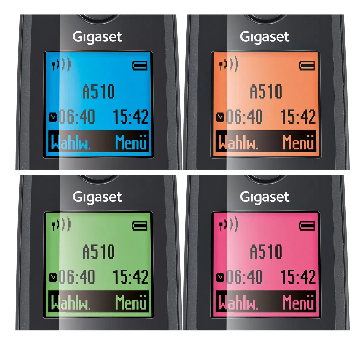Gigaset A510A Schnurlostelefon (beleuchtetes Display, Anrufbeantworter, DECT) schwarz