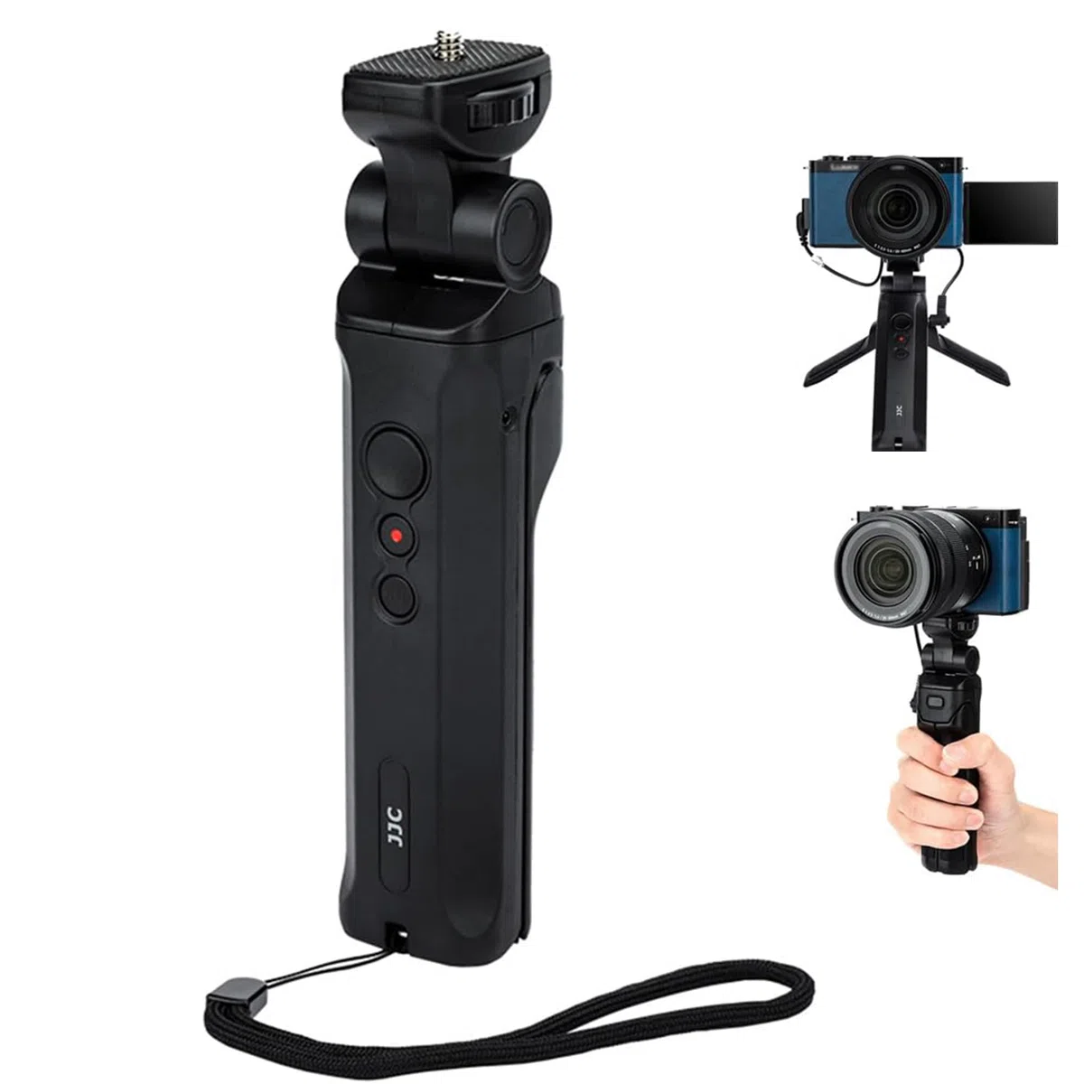 JJC Remote Shooting Grip Travel Desk Tripod for Panasonic G100D S9 Cameras Selfies Vlogging Replace DMW-SHGR2