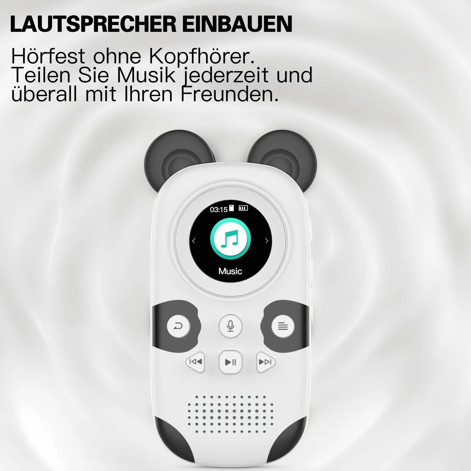 RUIZU 64GB MP3 Player Kinder Bluetooth 5.0 mit kopfhörer Lautsprecher Unterstützt UKW-Radio, Wecker, EIN-Tasten-Aufnahme, Stoppuhrfunktion