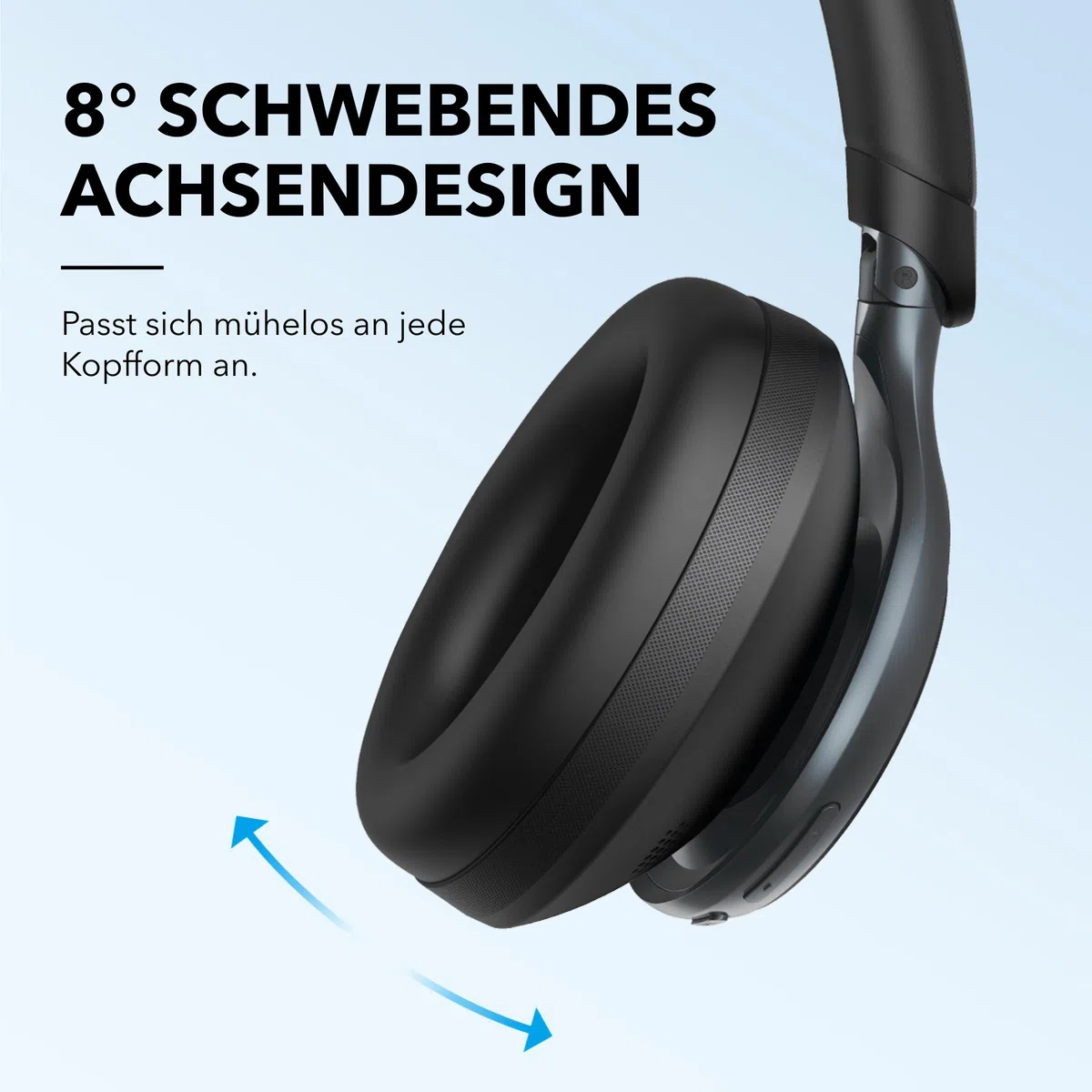 soundcore by Anker, Space One, Active Noise Cancelling Headphones, 2X Stronger Voice Reduction, 40H ANC Playtime, App Control, LDAC Hi-Res Wireless Audio, Comfortable Fit, Clear Calls, Bluetooth 5.3