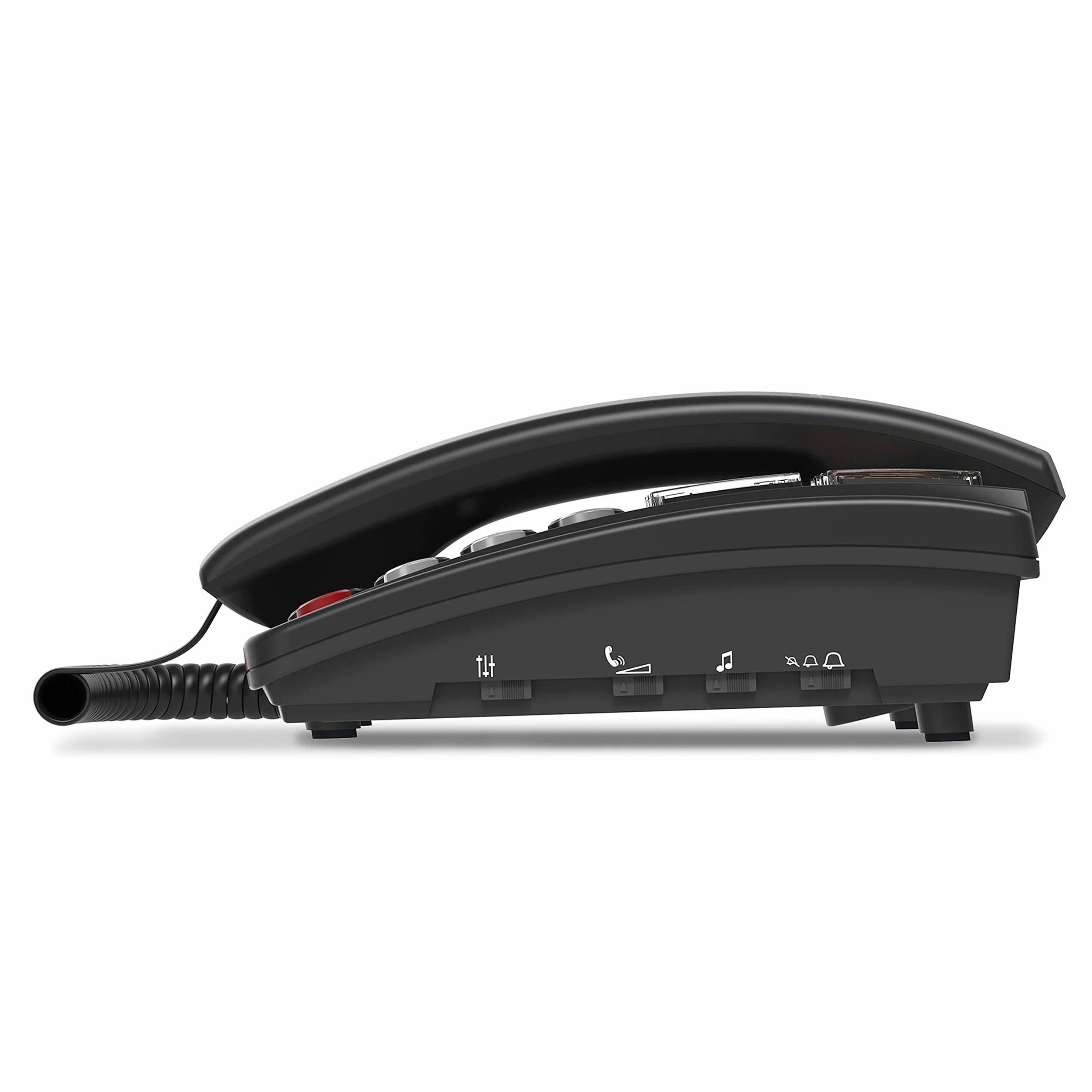 Amplicomms BigTel 40 Plus, schnurgebundenes Großtasten-Telefon, sechs Foto-Direktwahltasten, Audio-Boost +40dB, extra Laute Klingeltöne, Hörgerätekompatibel