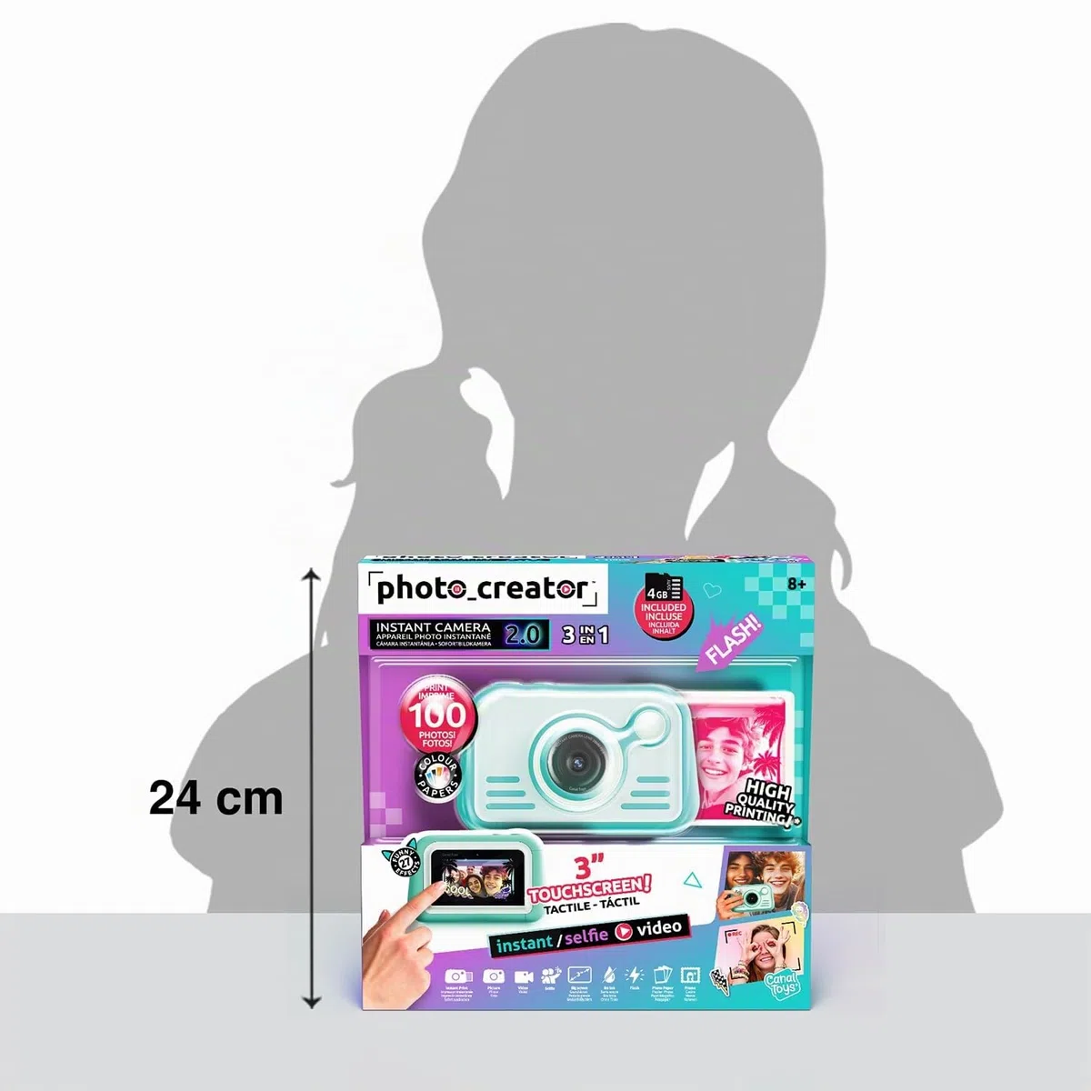 Canal Toys - Photo Creator - Sofortbildkamera in Blau für Kinder ab 8 Jahren - Geschenkidee, um Erinnerungen mit Freunden zu schaffen - Viel Spaß mit 4 Filtern und 22 Rahmen - Kinderkamera - CLK 046
