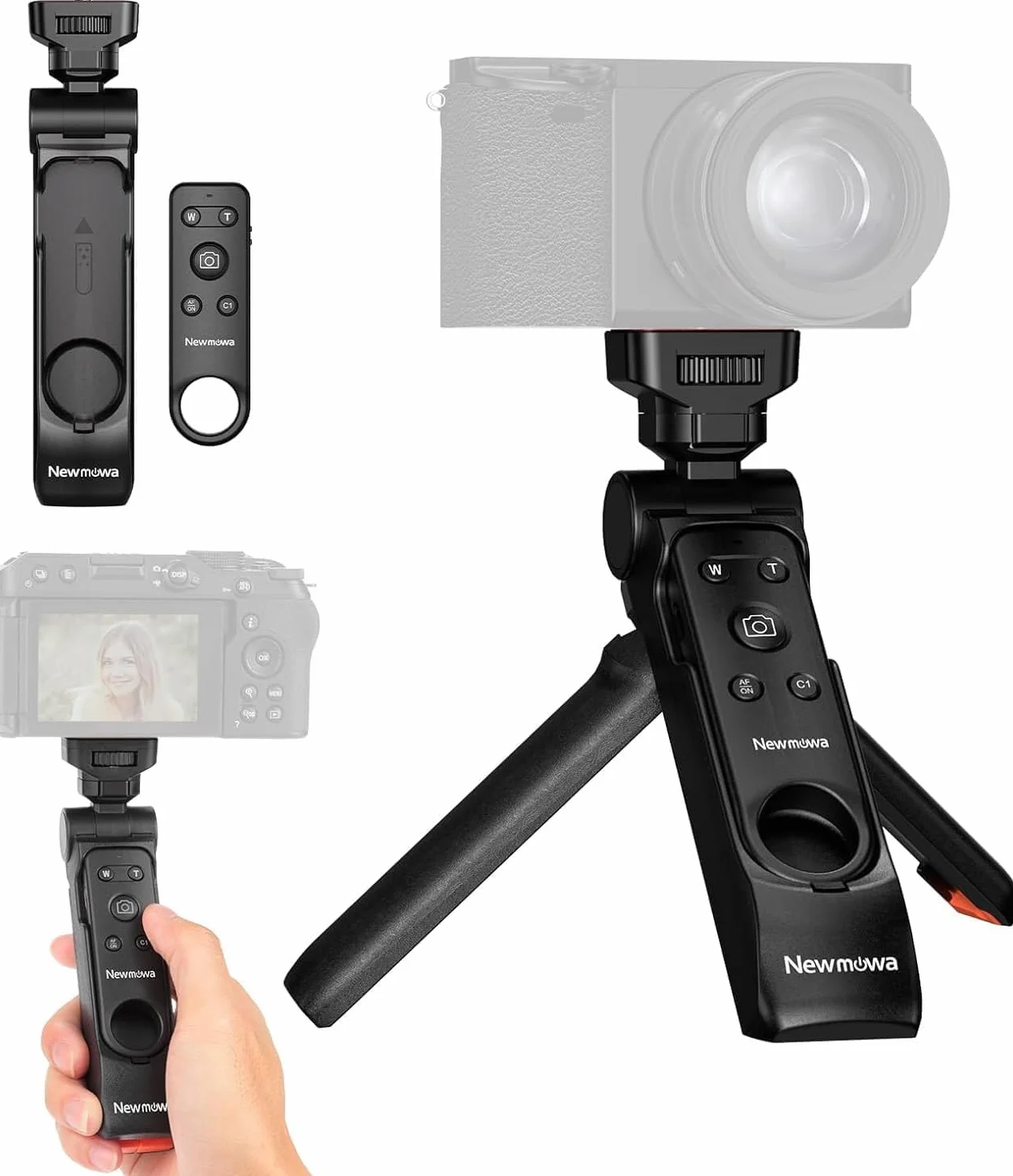 Newmowa Camera Tripod with Detachable Remote for Sony ZV-1, Canon EOS R, Nikon Z50