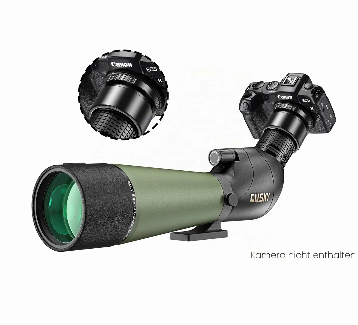 Gosky Aktualisiert neueste Spektiv – BAK4 abgewinkeltes Zielfernrohr für Zielschießen, Jagd, Vogelbeobachtung, Wildlife Landschaft (Camere Adapter kompatibel)