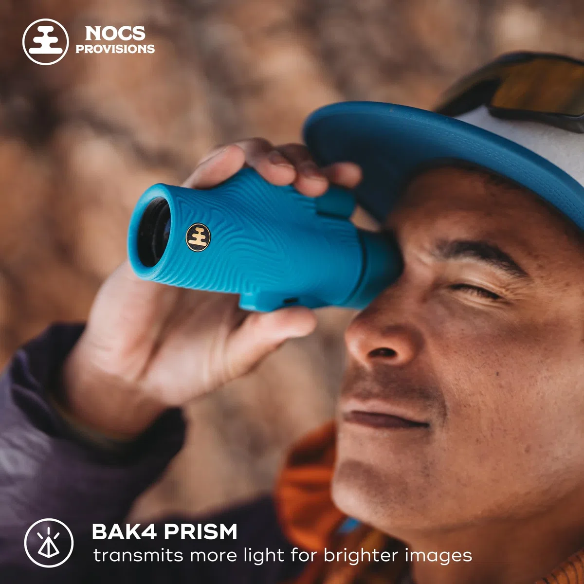 Nocs Provisions Field Tube 10x32 Wasserdichtes Monokular, 10X Vergrößerung Teleskop, Bak4 Prisma, Breites Sichtfeld für Vogelbeobachtung, Rucksackreisen & Wildtierbeobachtung - Korsisches Blau