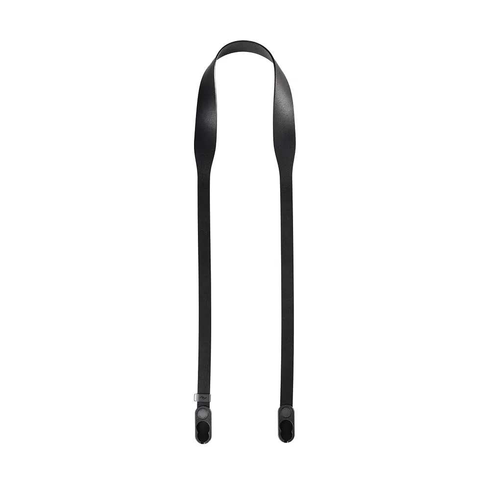 Peak Design Leather Form Kameragurt Schwarz Vollnarbig 46,65 Zoll Standard Cross-Body, Feste Länge, Schnellverschluss & Verbindung, Integrierte Hardware, 90.7 kg Kapazität, Kameragurte für Fotografen
