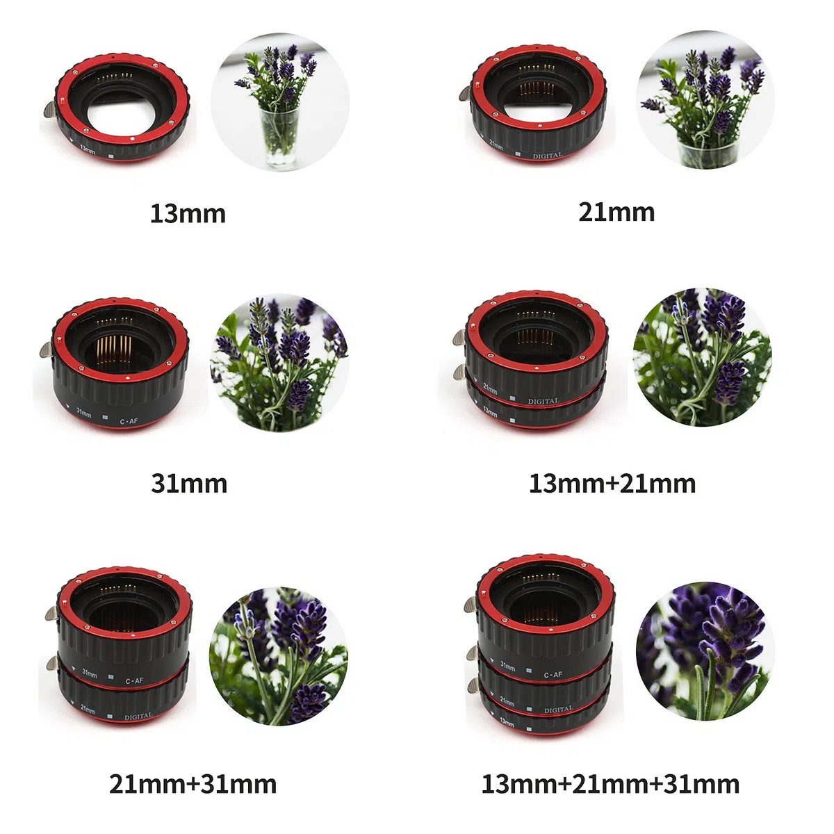SHOOT AF Autofokus Makro Verlängerungsröhrchen Set für Canon EOS EF EF ESEN Objektiv DSLR Kameras 1100D 700D 650D 600D 550D 500D 450D 400D 300D 300D 100D 70D