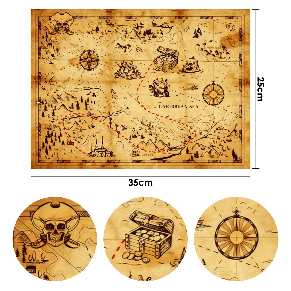 Fernrohr Kinder Pirat Retro Monokular 25x30 Zoomable Spyglass BAK-4 Linse Kapitän Jack Teleskop Erwachsene für Outdoor Camping Vogelbeobachtung Jagd