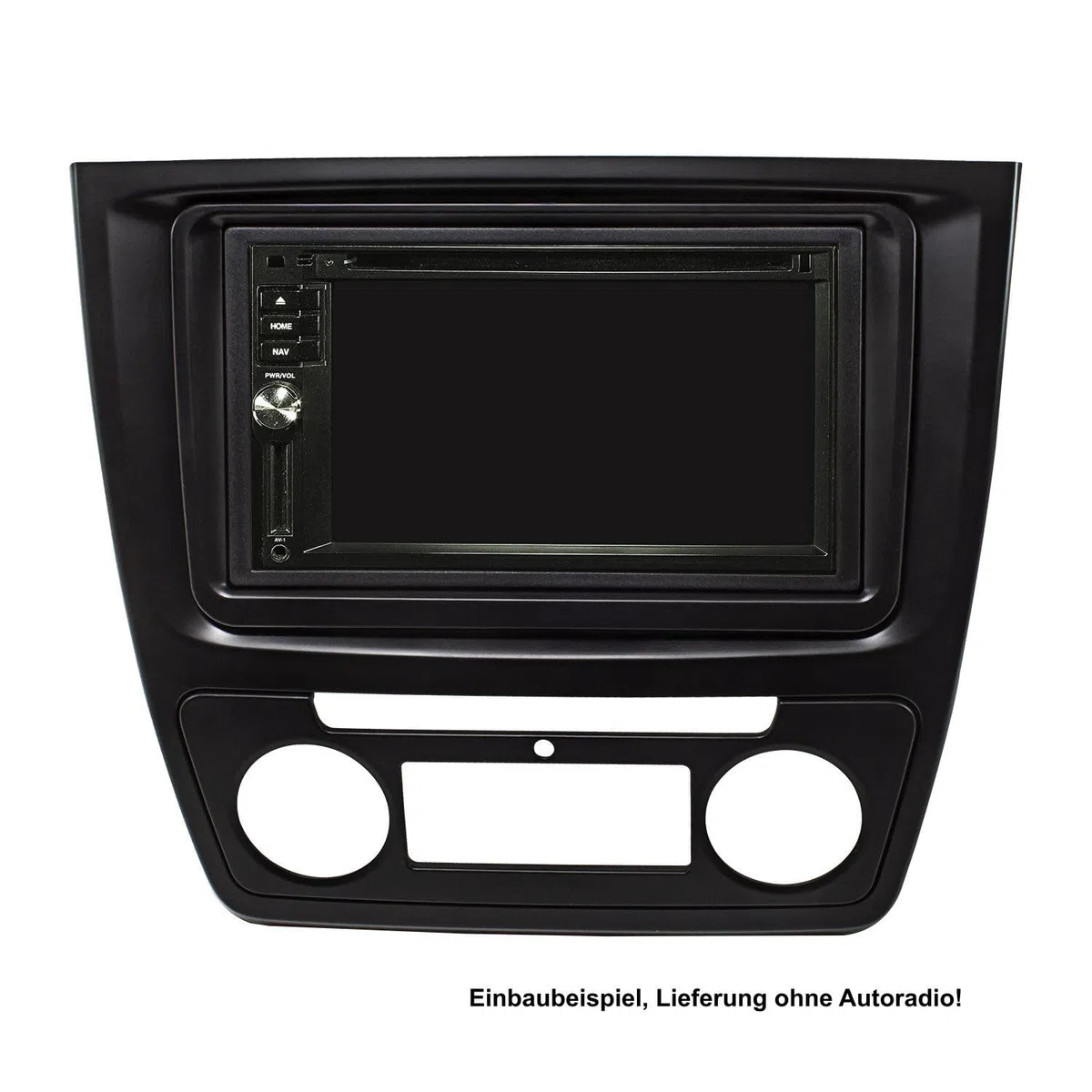 tomzz Audio 2450-025 Doppel DIN Radioblende kompatibel mit Skoda Yeti 5L ab 2009 schwarz Fzg. mit Klimaautomatik