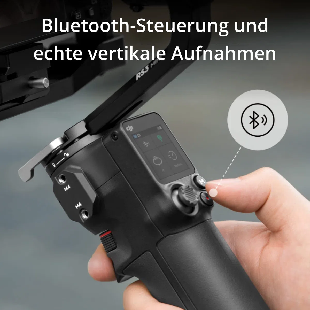 DJI RS 3 Mini, Kamera Gimbal Stabilisator, Canon/Sony/Nikon/Fujifilm | 2 kg getestete Zuladung, native vertikale Aufnahmen, Bluetooth-Aufnahmetaste, RS-Stabilisierung der 3. Generation, 795g