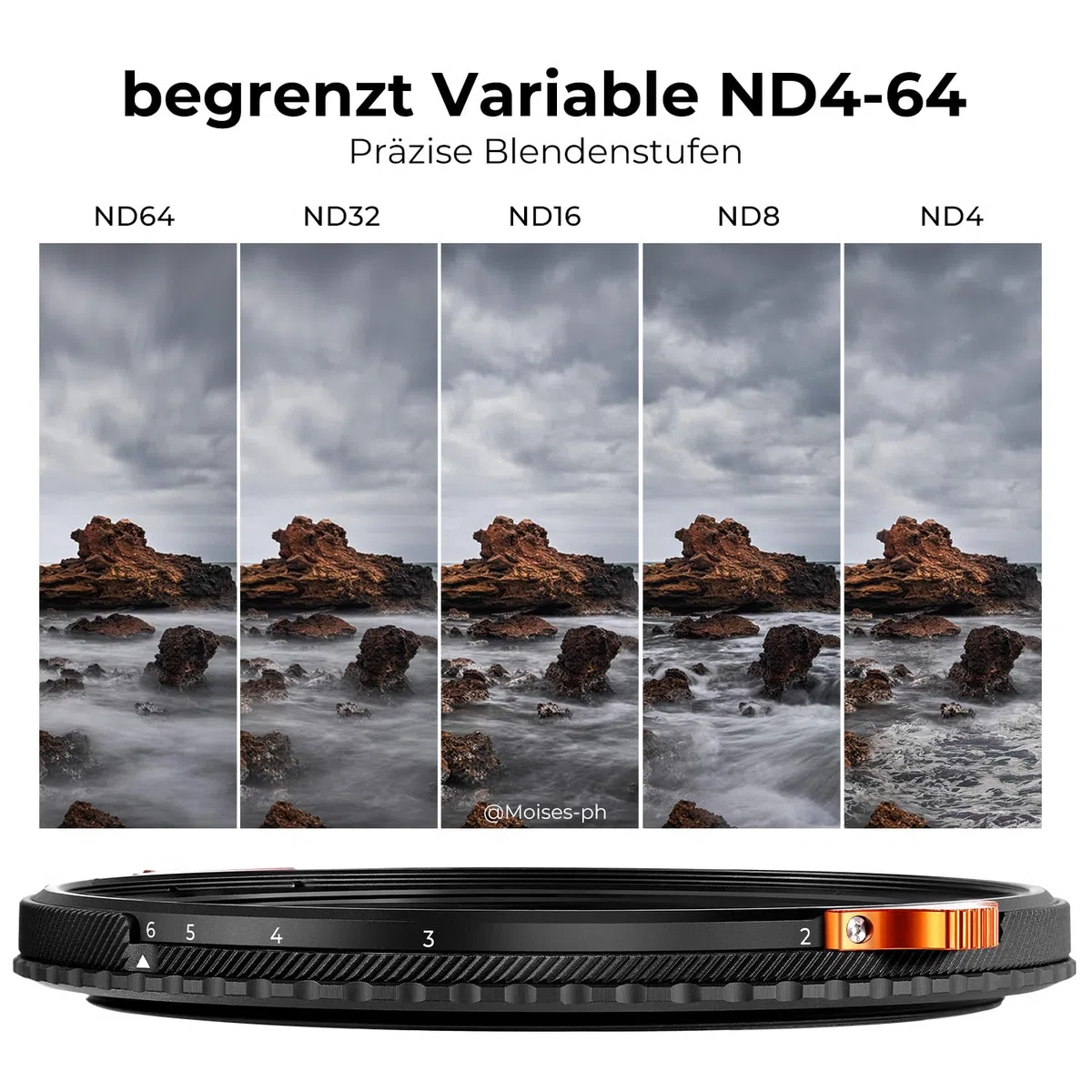 K&F CONCEPT Nano-X ND Filter 82mm CPL&ND4-ND64 2 in 1 multifunktionaler Graufilter und CPL Filter Polfilter