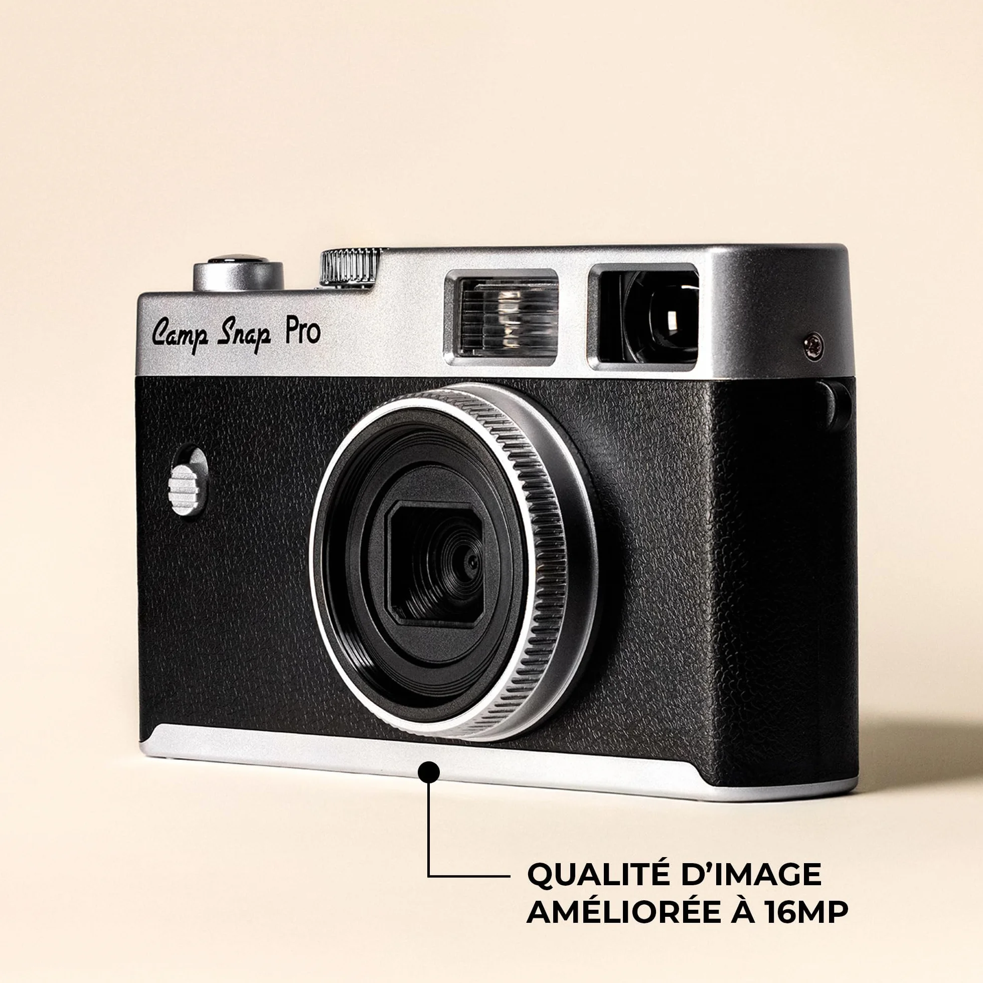Camp Snap Classic Sofortkamera 16 MP Xenon-Blitz 4 Filter Kamera ohne Bildschirm 4 GB Speicher USB-C-Akku Digitalkamera kompakt