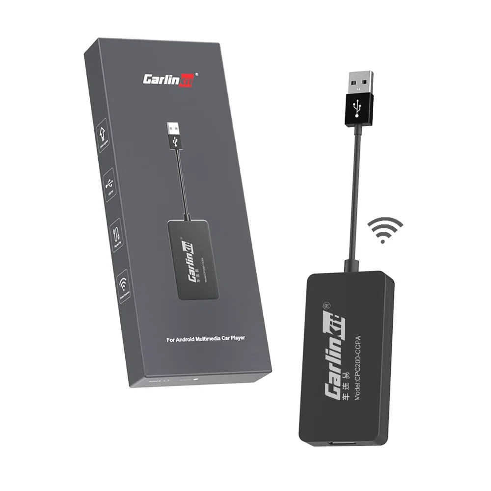 Carlinkit New Wireless CarPlay/Wireless Android Auto Adapter für Aftermarket Android Radio Version 4.4+, muss APK auf dem Auto installieren, Unterstützung Wired Mirroring/IOS 15