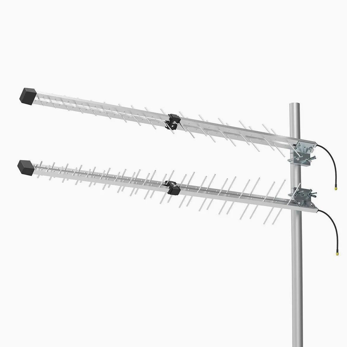 NEDIS 5G / 4G / 3G Antenne - Für den Außenbereich - 698-2700 MHz - Verstärkung dBi (bei Antennenkabel): 15 dB - 0.30 m - Silber