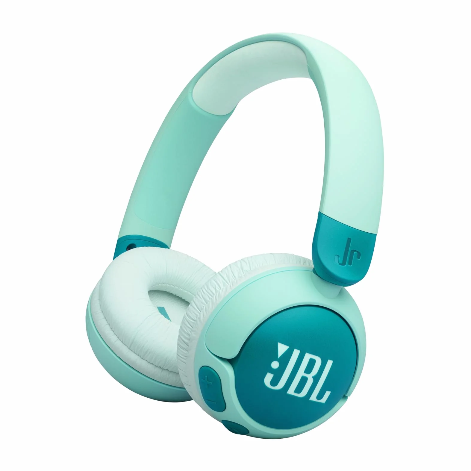 JBL Junior 320 BT, Kabellose On-Ear Bluetooth-Kopfhörer mit eingebautem Mikrofon für Kinder, 50 h Wiedergabe, JBL Safe Sound, geringer Lautstärke, einfacher Bedienung und Sticker-Set, Grün