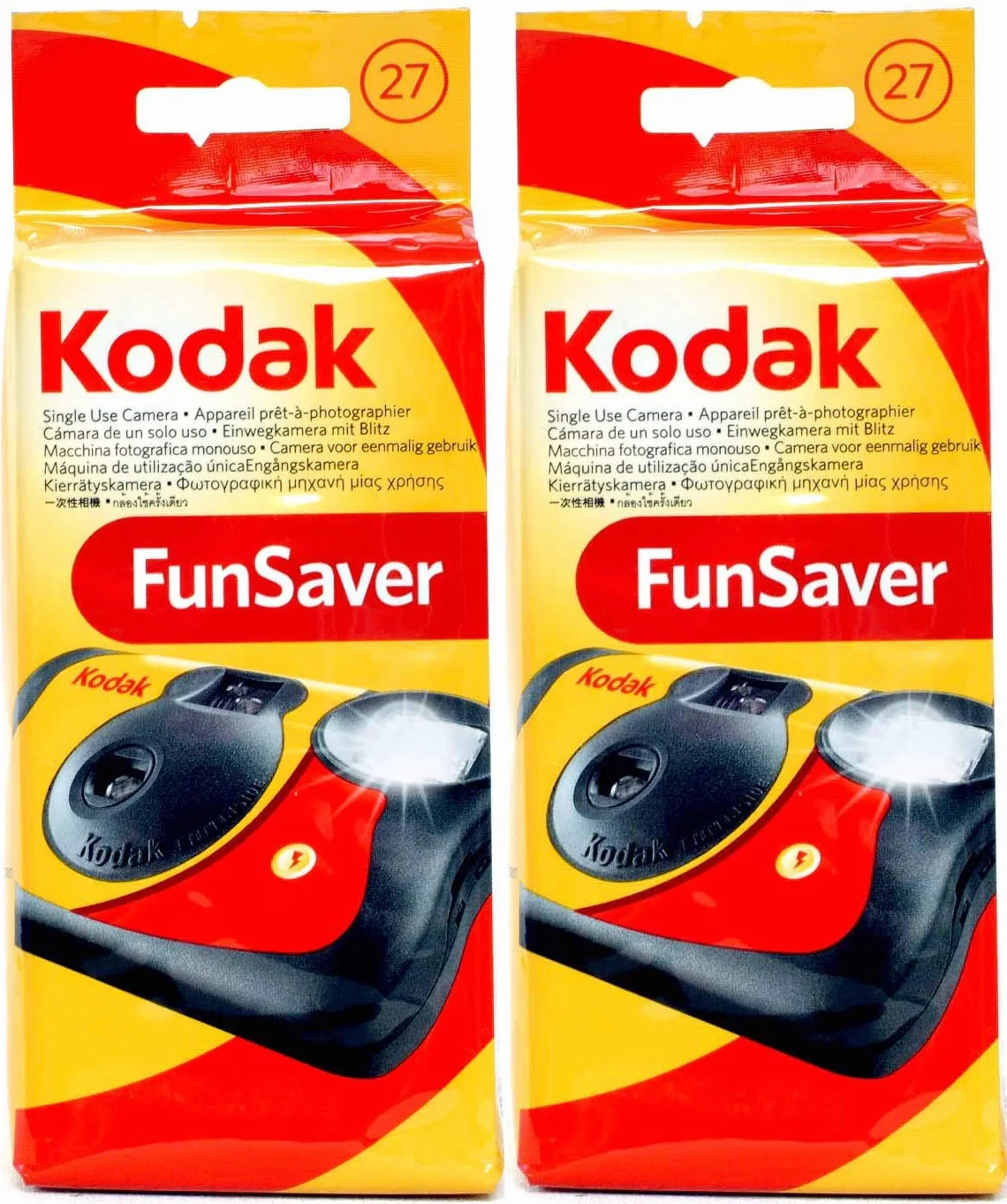 KODAK FunSaver Einwegkamera mit Blitz 800 ISO 35mm Farbfilm Automatik Blitz