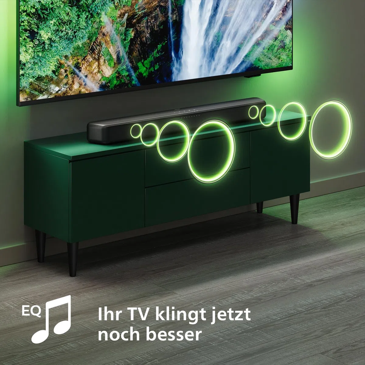 Philips TAB5109 Soundbar 2.0-2 Kanal 120W, DTS Virtual X, Bluetooth 5.4, HDMI ARC, optische Verbindung und USB-Konnektivität - Dunkelgrau