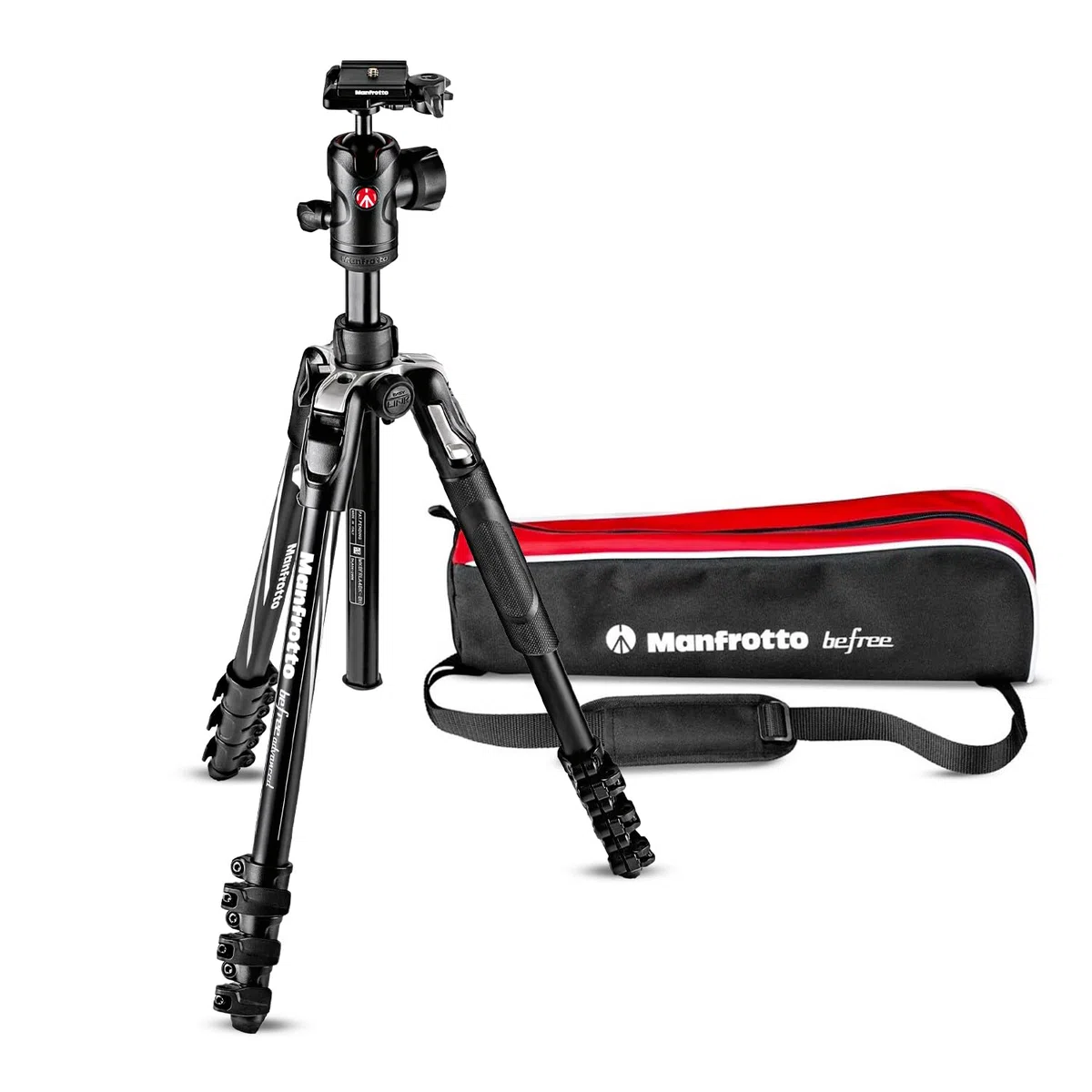 Manfrotto Befree Advanced Kamerastativ mit Hebelklemme, kompaktes Reisestativ-Set mit Kugelkopf, Aluminiumstativ für DSLR und spiegellose Kameras