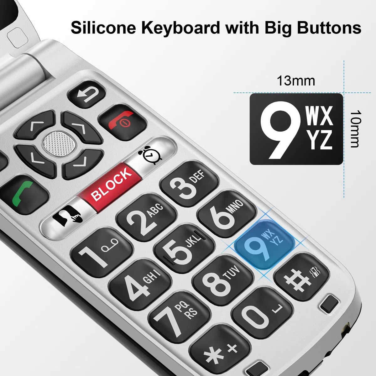 Easyfone Prime-A1 Pro 4G Seniorenhandy Klapphandy ohne Vertrag, Großtasten Mobiltelefon SOS Notruffunktion, FM Radio, 2.4 Zoll HD-Dual Display Handy für Senioren, 1500mAh Akku und Ladestation