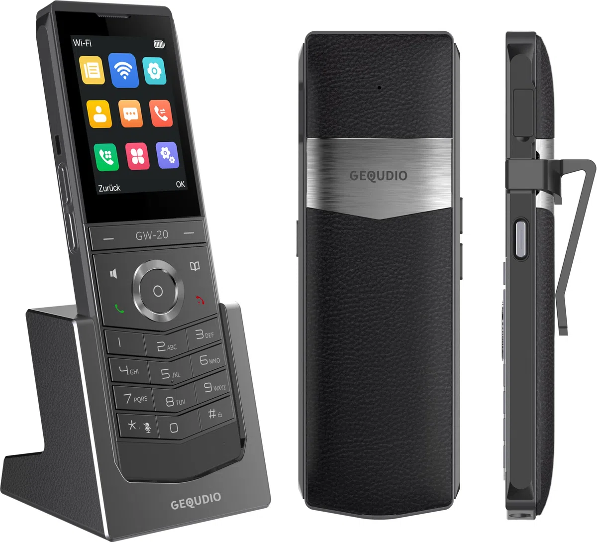 GEQUDIO GW-20 WLAN IP Telefon schnurlos | Wi-Fi 6 Modul, WLAN Roaming, IP67 wasserdicht, Bluetooth, Edition 2026